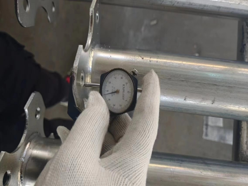 Inspeção de envio de andaime acabado